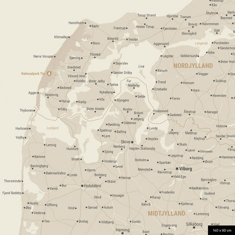 Denmark TRAVEL® Push Pin Map – Gold
