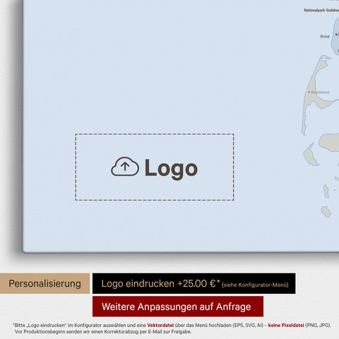 Polityczna mapa Danii TRAVEL® Canvas z pinezkami – wielokolorowy atlas