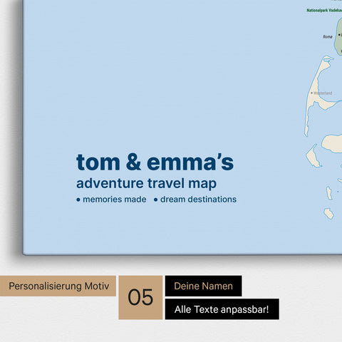 Denmark TRAVEL® Push Pin Map – Multicolor Classic