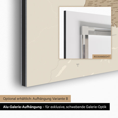 Mapa Niemiec TRAVEL® Tablica magnetyczna – Multicolor Brown