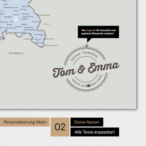 Mapa Niemiec TRAVEL® Premium plakat – Multicolor Atlas