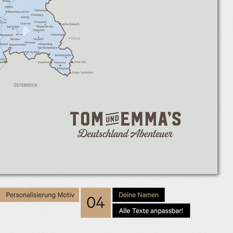Mapa Niemiec TRAVEL® Premium plakat – Multicolor Atlas