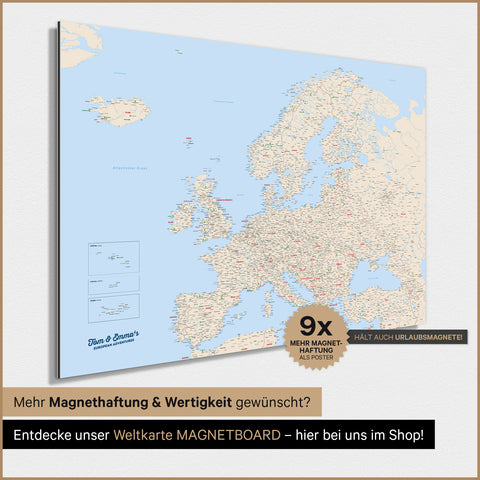 Mapa Europy TRAVEL® Plakat magnetyczny – Multicolor Classic