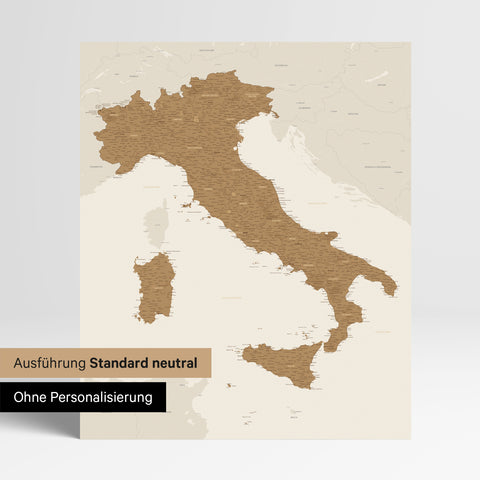 Magnetische Italien-Karte in neutraler Standard-Ausführung