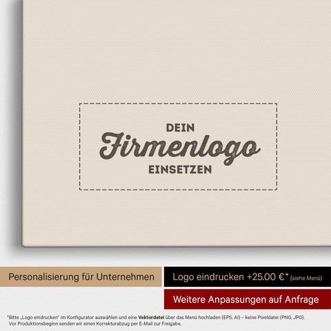Afrika-Karte als Pinn-Leinwand in Warmgray (Braun-Grau), auf die ein Firmenlogo eingedruckt werden kann und weitere Individualisierungen als Sonderanfertigung vorgenommen werden können