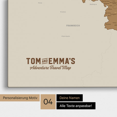 Benelux Push Pin Map TRAVEL® – Bronze
