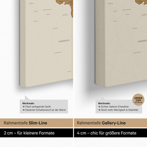 Benelux Push Pin Map TRAVEL® – Bronze