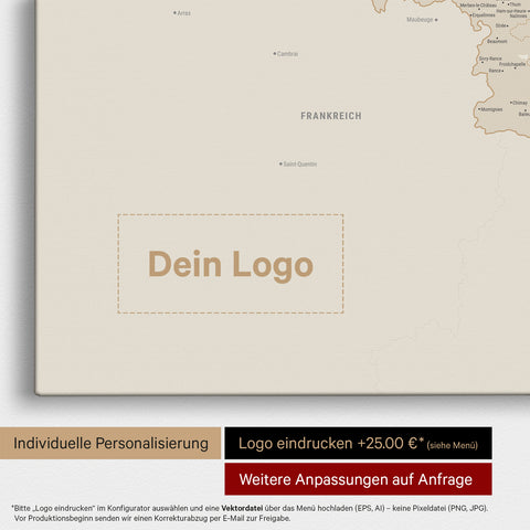 Benelux Push Pin Map TRAVEL® – Gold