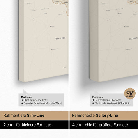 Benelux Push Pin Map TRAVEL® – Gold