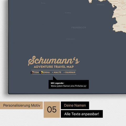 Benelux Push Pin Map TRAVEL® – Hale Navy