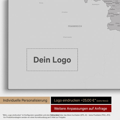 Benelux Push Pin Map TRAVEL® – Coolgray