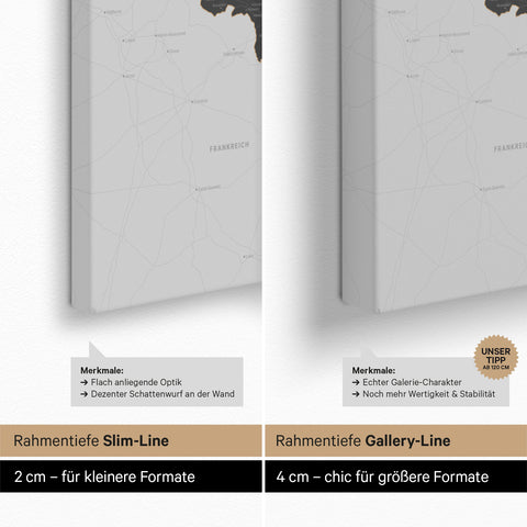 Benelux Push Pin Map TRAVEL® – Light Gray