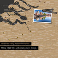 Benelux map in Sonar Black as a canvas for pinning shows a section of Zealand, East Flanders, and Antwerp with many details such as national parks, rivers, and numerous small towns and cities, some of which are marked with pins