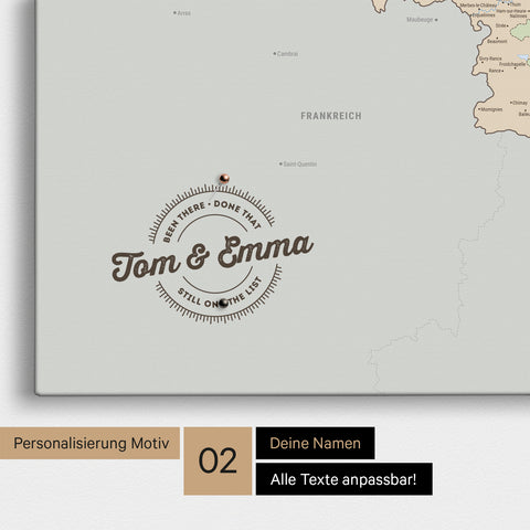 Political Benelux Push Pin Map TRAVEL® – Multicolor Atlas