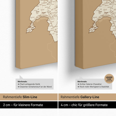 DACH Push Pin Map TRAVEL® – Treasure Gold