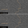 Magnetische Deutschland-Karte in Light Gray mit optionalem Straßennetz von Autobahnen und Landstraßen
