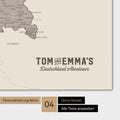 Magnetboard mit Deutschland-Karte in Warmgray mit Logo im Vintage-Look