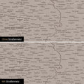 Magnetische Deutschland-Karte in Warmgray (Braun-Grau) mit optionalem Straßennetz von Autobahnen und Landstraßen