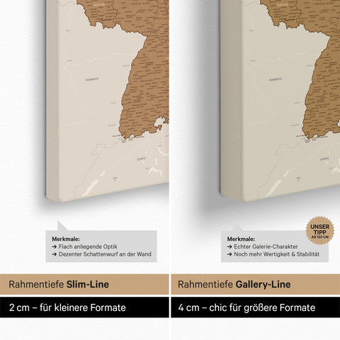 Germany Push Pin Map TRAVEL® – Bronze