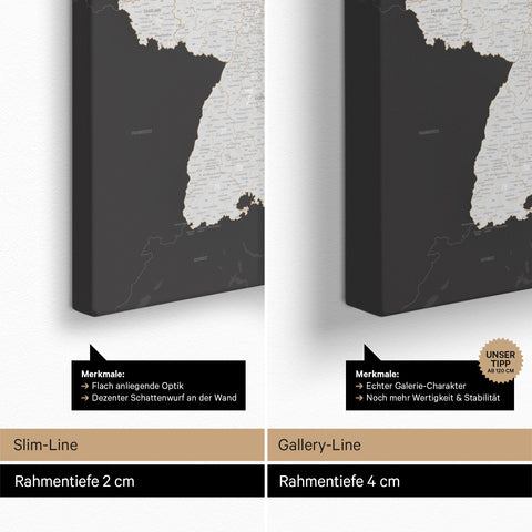 Germany Zip Code Map PLZ® (postal code areas) Push Pin Map – Dark Gray