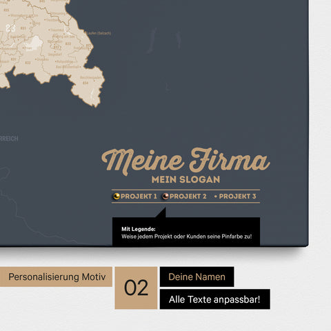 Germany Zip Code Map PLZ® (postal code areas) Push Pin Map – Hale Navy