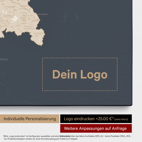 Germany Zip Code Map PLZ® (postal code areas) Push Pin Map – Hale Navy