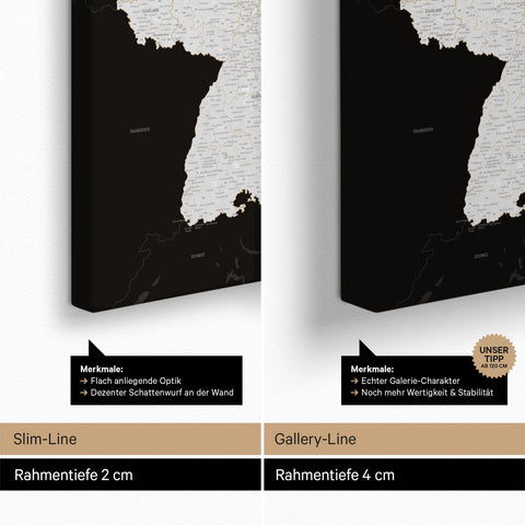 Germany Zip Code Map PLZ® (postal code areas) Push Pin Map – Dark Black