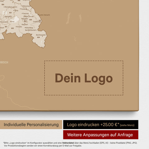 Germany Zip Code Map PLZ® (postal code areas) Push Pin Map – Treasure Gold