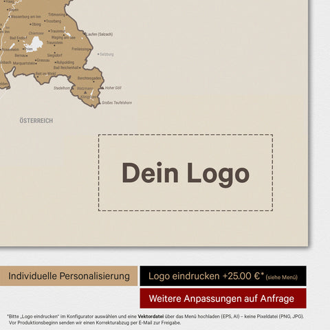 Germany Map TRAVEL® Premium Poster – Multicolor Beige