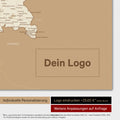 Deutschland-Karte als Poster in Treasure Gold mit Eindruck eines Firmenlogos