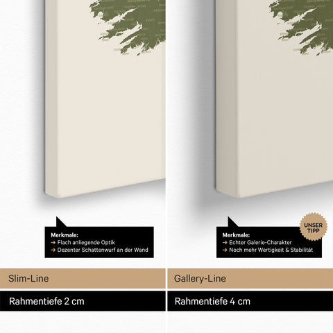 Mapa Anglii (Wielka Brytania) i Irlandii TRAVEL® Canvas z pinezkami – Oliwkowa zieleń