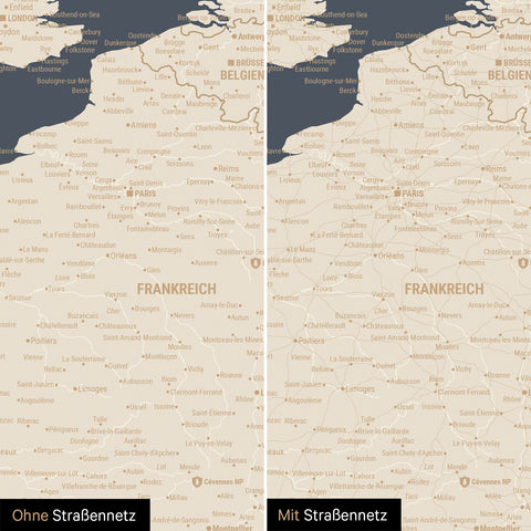 Mapa Europy TRAVEL® Tablica magnetyczna – Hale Navy