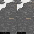 Neutrale und schlichte Ausführung einer Europakarte als Magnet-Poster in Light Gray