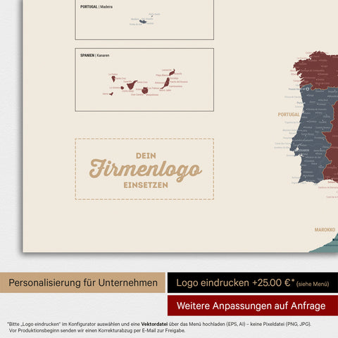 Mapa Europy TRAVEL® Plakat magnetyczny – Multicolor Vivid