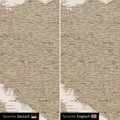 Europe map design in desert sand optionally in German or English language