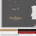 Europe map pinboard in dark gray with the impression of a company logo for businesses