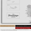 Europe map pinboard in multicolor gray with imprint of a company logo for businesses