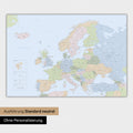 Neutrale und schlichte Ausführung einer Europakarte als Magnet-Poster in Multicolor Atlas