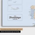 Political Europe map pinboard in multicolor atlas with impression of a company logo for businesses