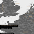 Moderne Europa Landkarte in der Farbe Light Gray als Poster mit einem Ausschnitt von Italien, Kroatien und Griechenland