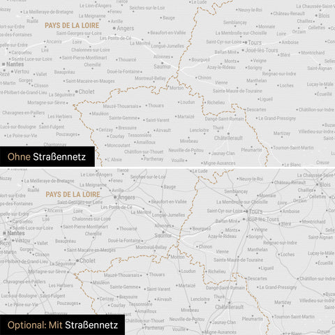 France Push Pin Map TRAVEL® – Dark Gray