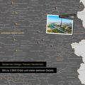France map in light gray as a canvas for pinning shows a section of Auvergne-Rhône-Alpes with many details such as national parks, rivers, and numerous small towns and cities, some of which are marked with pins