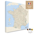 France map in the color Multicolor Classic in a modern, minimalist design as a canvas for pinning trips and places