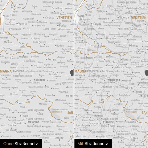 Italy Push Pin Map TRAVEL® – Dark Gray