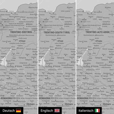 Italy Push Pin Map TRAVEL® – Coolgray