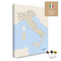 Modern Italy map in the color Multicolor Classic as a Push Pin Map shows a section of Lombardy, South Tyrol, and Veneto, where already visited travel destinations are marked with pins