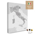 Italy map in the color multicolor gray in a modern, minimalist design as a canvas for pinning trips and places