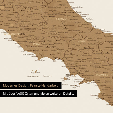 Mapa Włoch TRAVEL® Premium plakat – w 21 kolorach