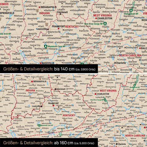 Canada & USA Push Pin Map TRAVEL® – Multicolor Classic