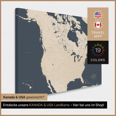 USA Push Pin Map TRAVEL® – Hale Navy (Dark Blue)